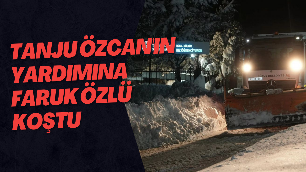 Tanju Özcan'ın Yardımına Faruk Özlü Koştu