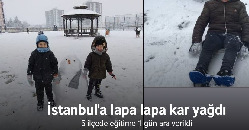 İstanbul’un 5 ilçesinde kar nedeniyle eğitime 1 gün ara verildi