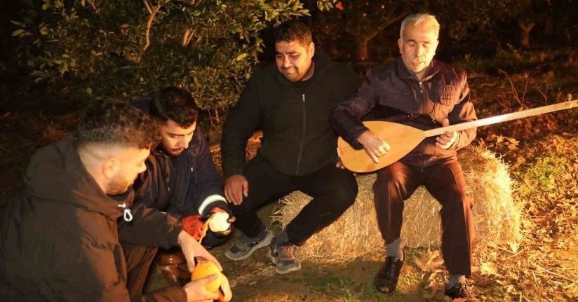 Adana eksiyi gördü, bahçelerde sazlı sözlü zirai don nöbeti tutuldu