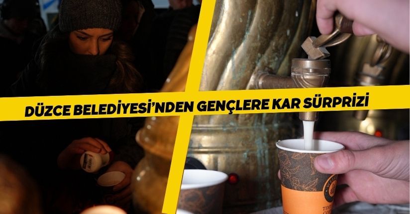 Düzce Belediyesi’nden Gençlere Kar Sürprizi