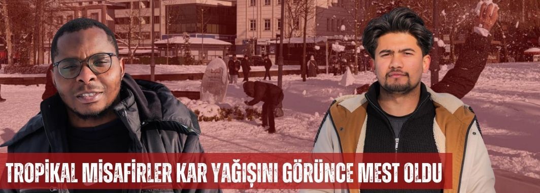 Tropikal Misafirler Kar Yağışını Görünce Mest Oldu