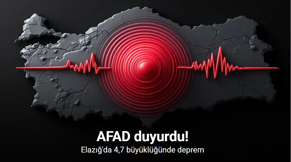 AFAD duyurdu! Elazığ'da 4,7 büyüklüğünde deprem