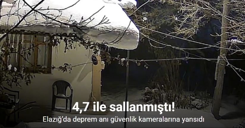 Elazığ’da deprem anı güvenlik kameralarına yansıdı