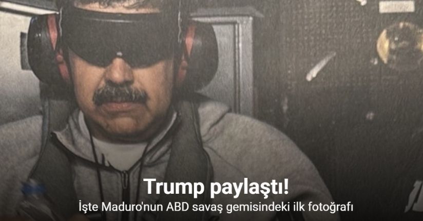 Trump, Maduro'nun ABD savaş gemisindeki fotoğrafını paylaştı