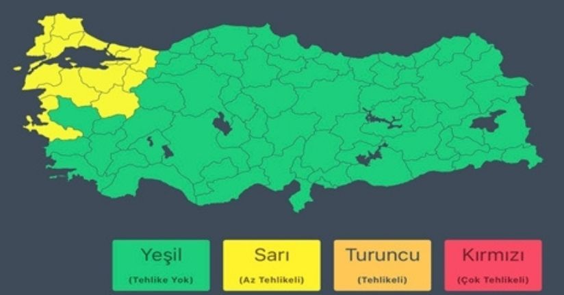 İçişleri Bakanlığı'ndan 13 il için fırtına uyarısı