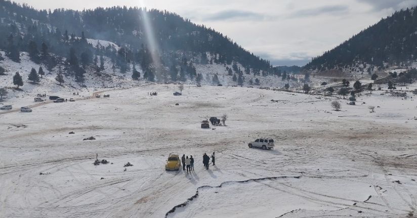 Torosların zirveleri beyaza büründü, Antalyalılar kar keyfini doyasıya yaşadı
