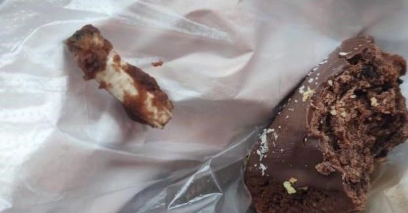 Bir ısırıkta şok: Kurabiyeden sigara izmariti çıktı