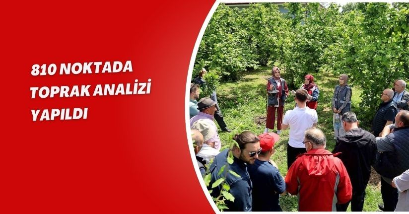 810 noktada toprak analizi yapıldı