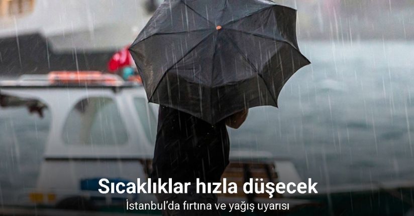 İstanbul’da fırtına ve yağış uyarısı