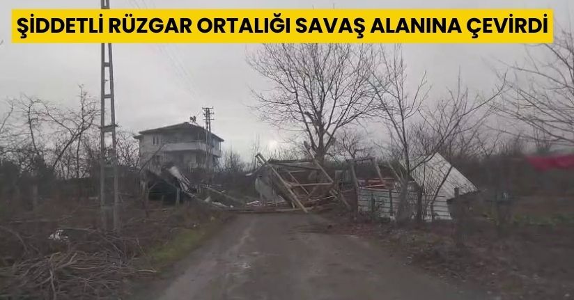 Şiddetli rüzgar ortalığı savaş alanına çevirdi