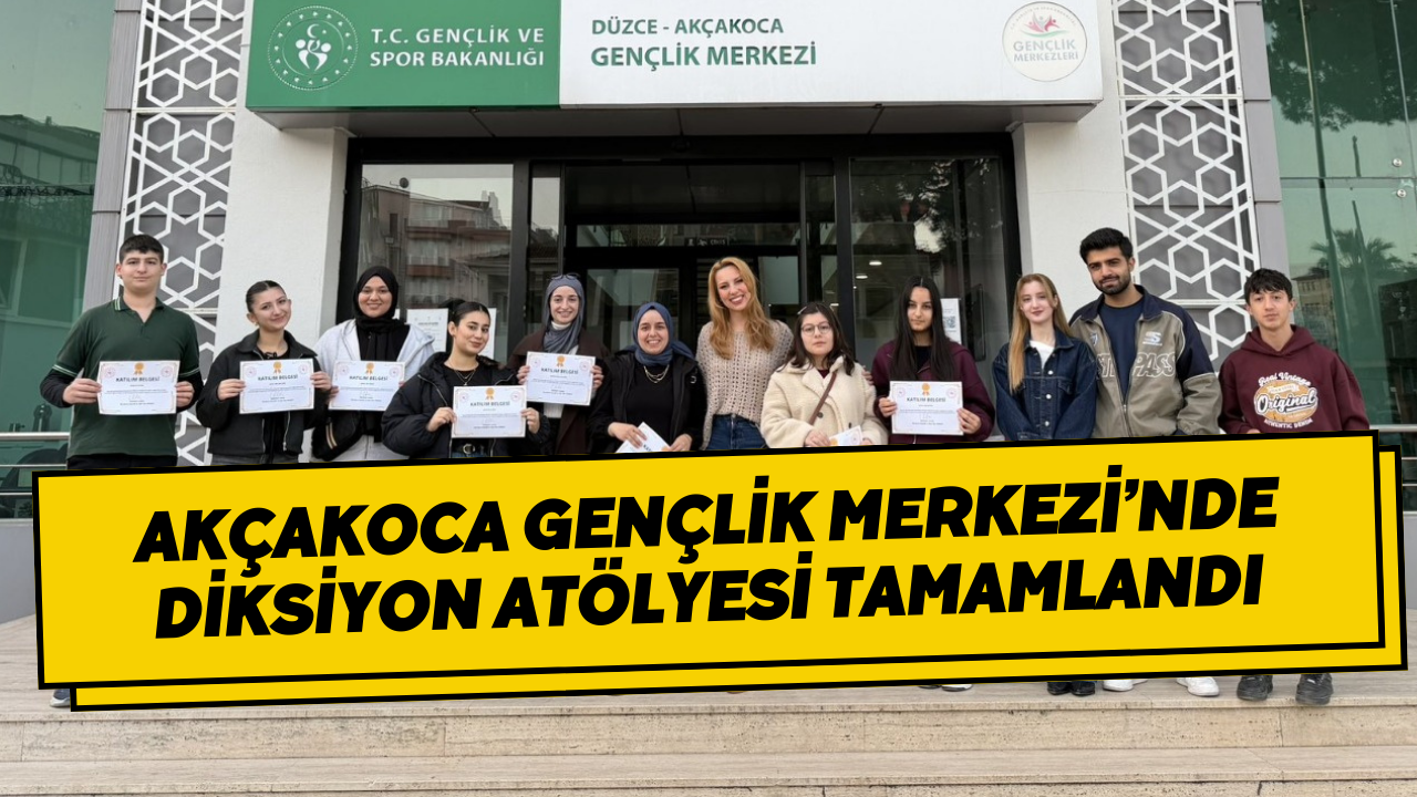 Akçakoca Gençlik Merkezi’nde Diksiyon Atölyesi Tamamlandı