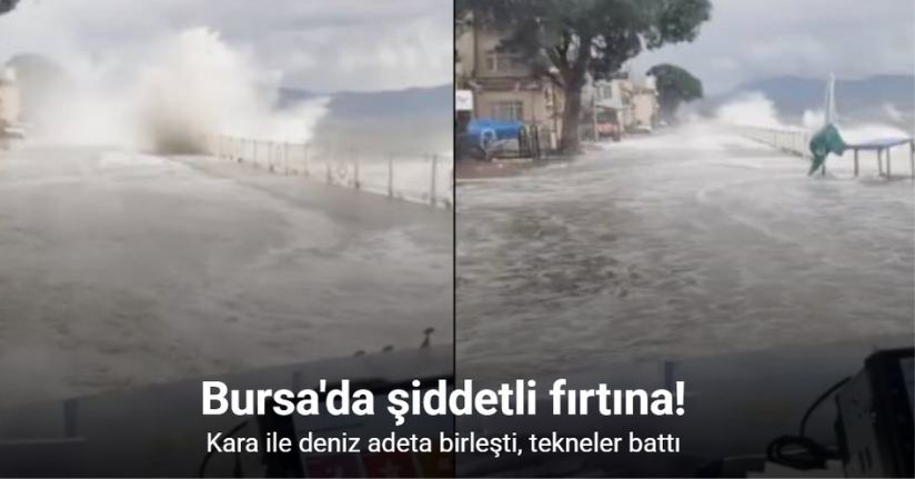 Fırtına sebebiyle kara ile deniz birleşti, tekneler battı