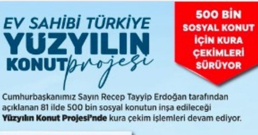 Bakan Kurum, Yüzyılın Konut Projesi’nde yeni haftanın kura takvimini paylaştı