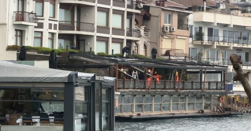 Bebek Otel’de kaçak bölümler yıkılıyor