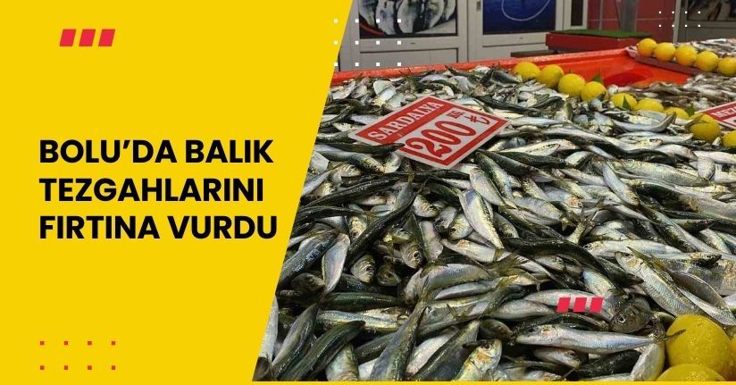 Bolu’da balık tezgahlarını fırtına vurdu