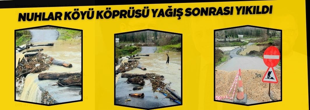 Nuhlar Köyü Köprüsü Yağış Sonrası Yıkıldı