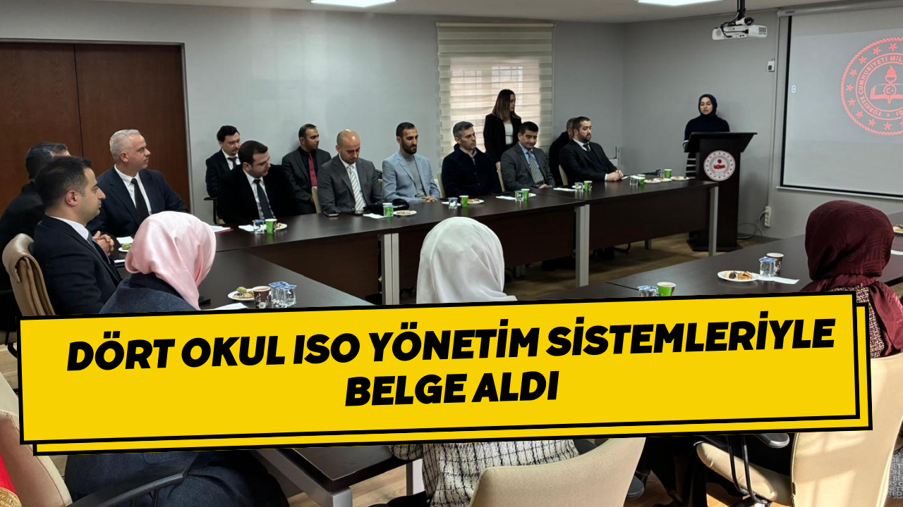 Dört Okul ISO Yönetim Sistemleriyle Belge Aldı