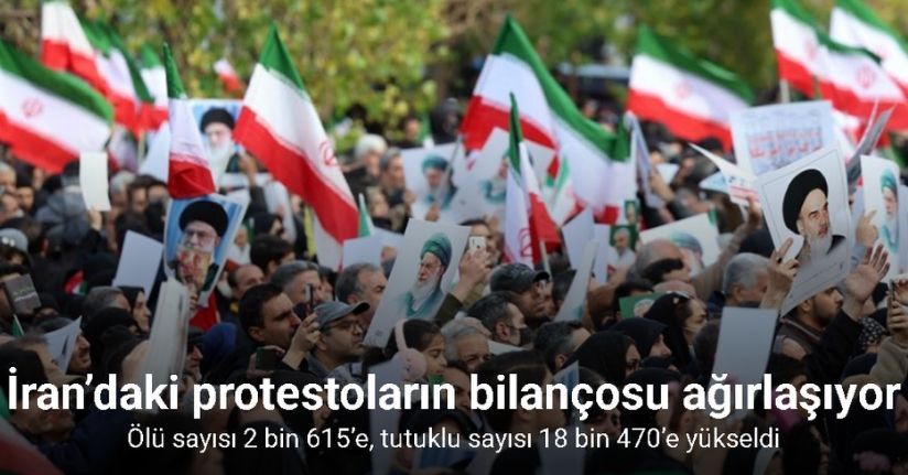 İran’daki protestoların bilançosu ağırlaşıyor: Ölü sayısı 2 bin 615’e yükseldi