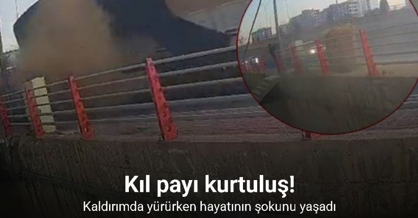 Kaldırımda yürürken hayatının şokunu yaşadı