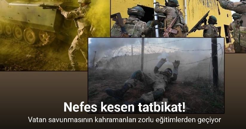Vatan savunmasının kahramanları zorlu eğitimlerden geçiyor