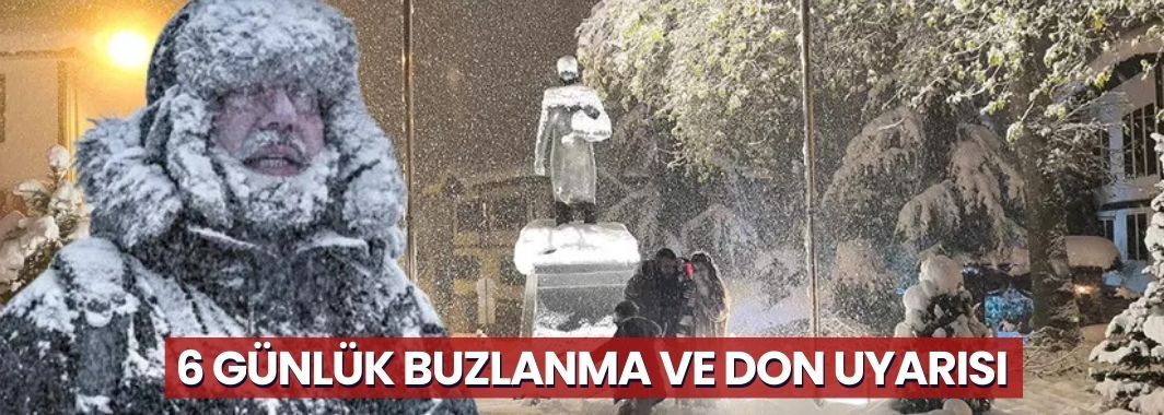 Meteoroloji’den 6 Günlük Buzlanma ve Don Uyarısı