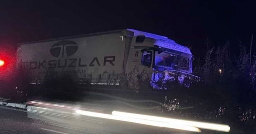 Giresun’da tır aydınlatma direğine çarptı, şoför hayatını kaybetti