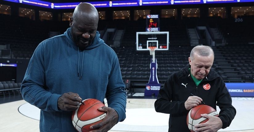 Cumhurbaşkanı Erdoğan, Shaquille O'Neal ile bir araya geldi