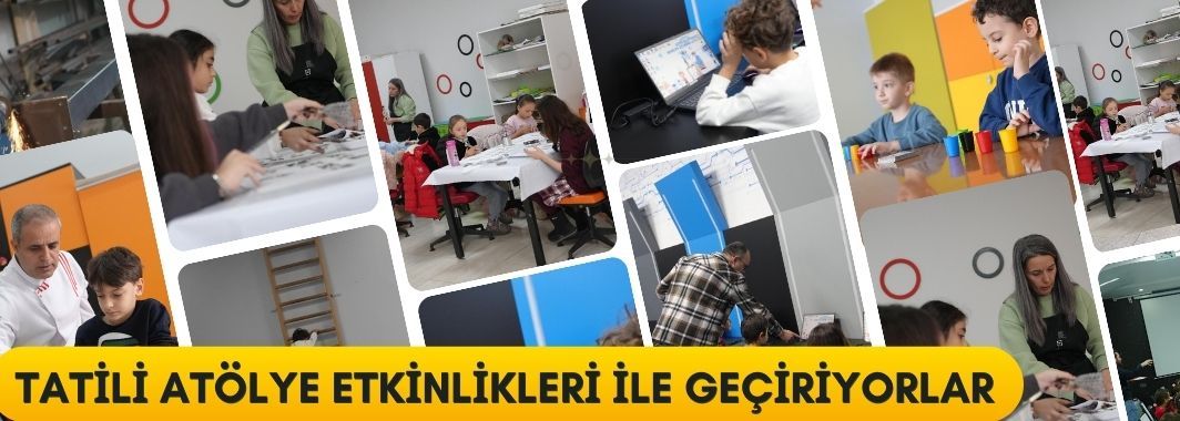 Çocuklar tatili atölye etkinlikleri ile geçiriyorlar