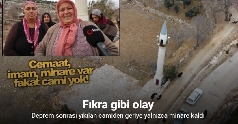 Cemaat, imam, minare var fakat cami yok