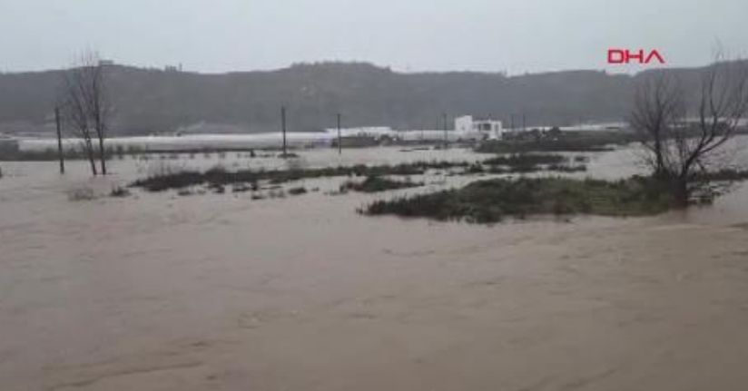 'Sarı kod'la uyarılan Antalya'da tarım alanları su altında kaldı