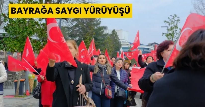 Kadınların 1881 motifle ördükleri Türk bayrağı dikkat çekti