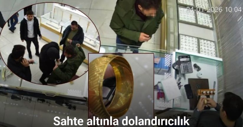 Sahte bilezikleri verip pazarlıkla fazla altın almak isterken yakalandı