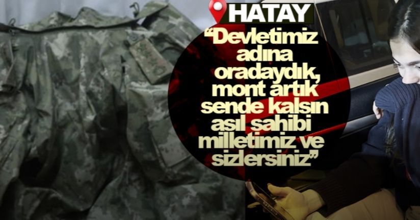 Depremzede Beliz’in, kendisine üşümesin diye montunu veren albayla görüşmesinde duygusal anlar yaşandı