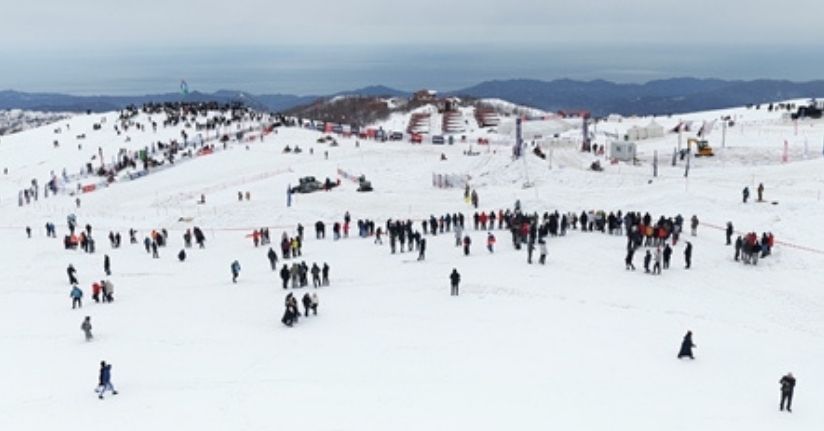 Yaylada Dünya Kar Motosikleti Şampiyonası heyecanı