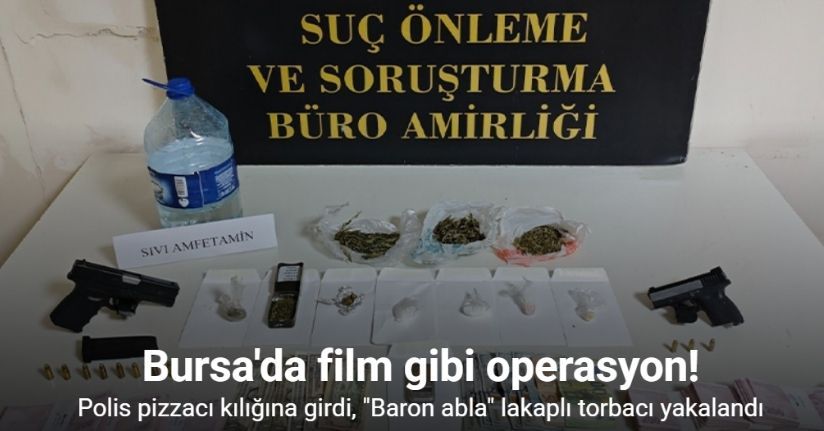 Polis pizzacı kılığına girdi, 