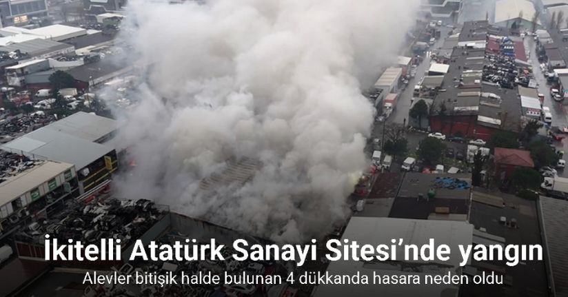 İkitelli Atatürk Sanayi Sitesi’nde yangın