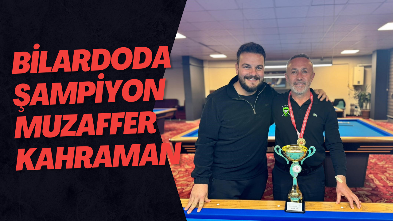 Bilardoda Şampiyon Muzaffer Kahraman