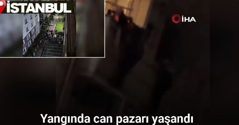 Yangında can pazarı yaşandı, insanlar balkondan aşağı sarkarak kurtuldu