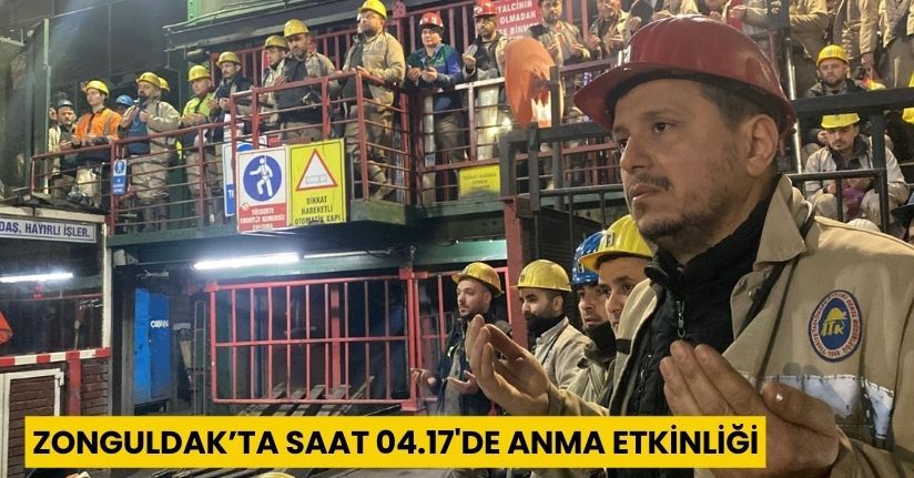 Zonguldak’ta saat 04.17'de anma etkinliği