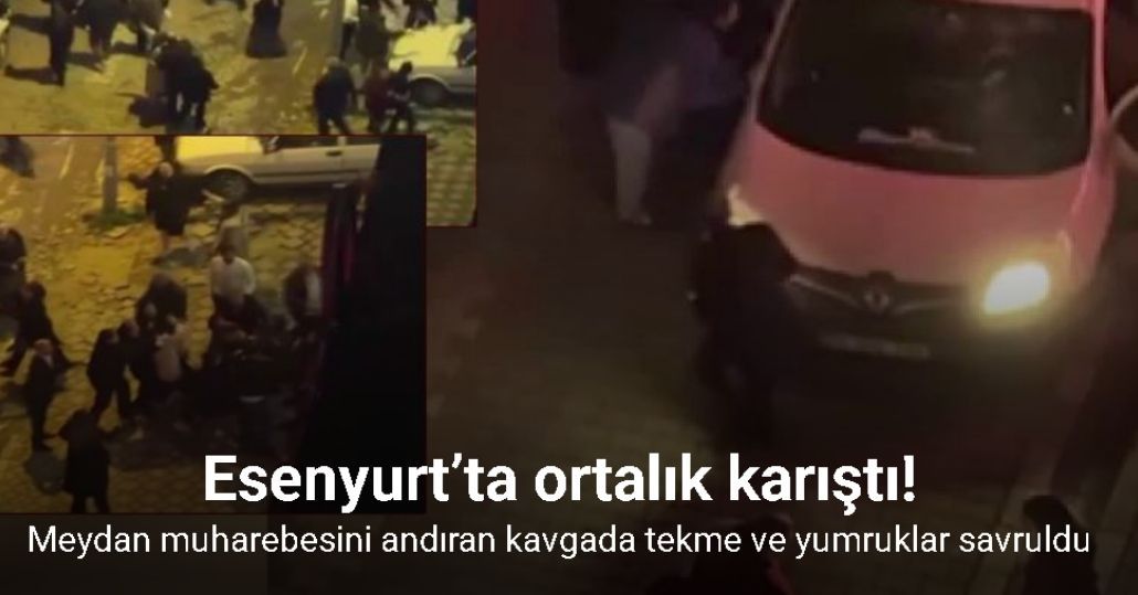 Esenyurt’ta düğün salonu önünde çıkan kavga meydan muharebesine döndü
