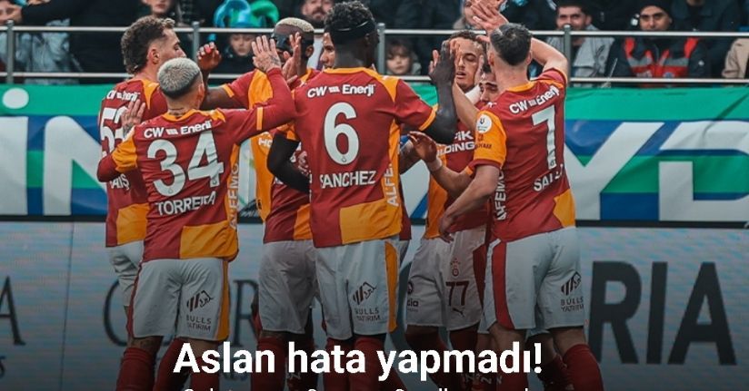 Galatasaray 3 puana 3 golle uzandı