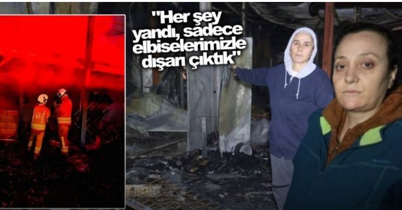 Depremde evleri yıkılan aile yangınla birlikte ikinci kez yuvasız kaldı