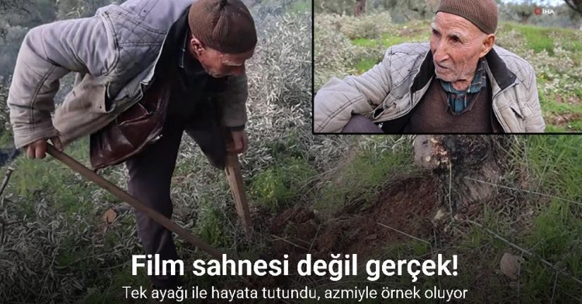 Film sahnesi değil gerçek: Azmiyle örnek oluyor