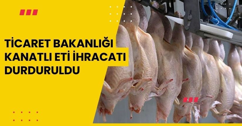 Ticaret Bakanlığı: Kanatlı eti ihracatı durdurulduTicaret Bakanlığı: Kanatlı eti ihracatı durduruldu