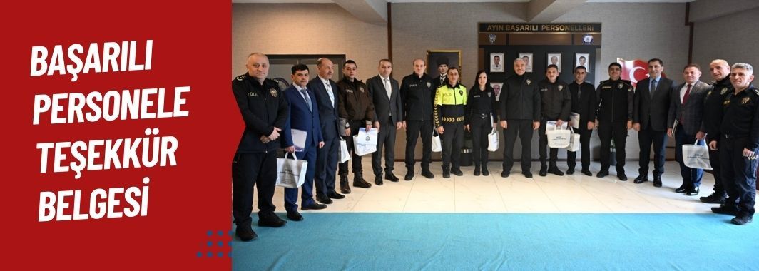 Başarılı Personele Teşekkür Belgesi