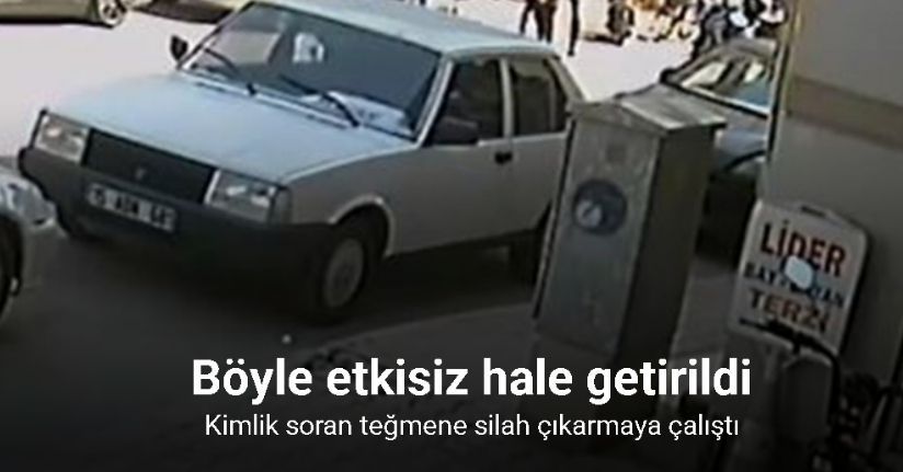 Kimlik soran teğmene silah çıkarmaya çalışan şahıs böyle etkisiz hale getirildiKimlik soran teğmene silah çıkarmaya çalışan şahıs böyle etkisiz hale getirildi