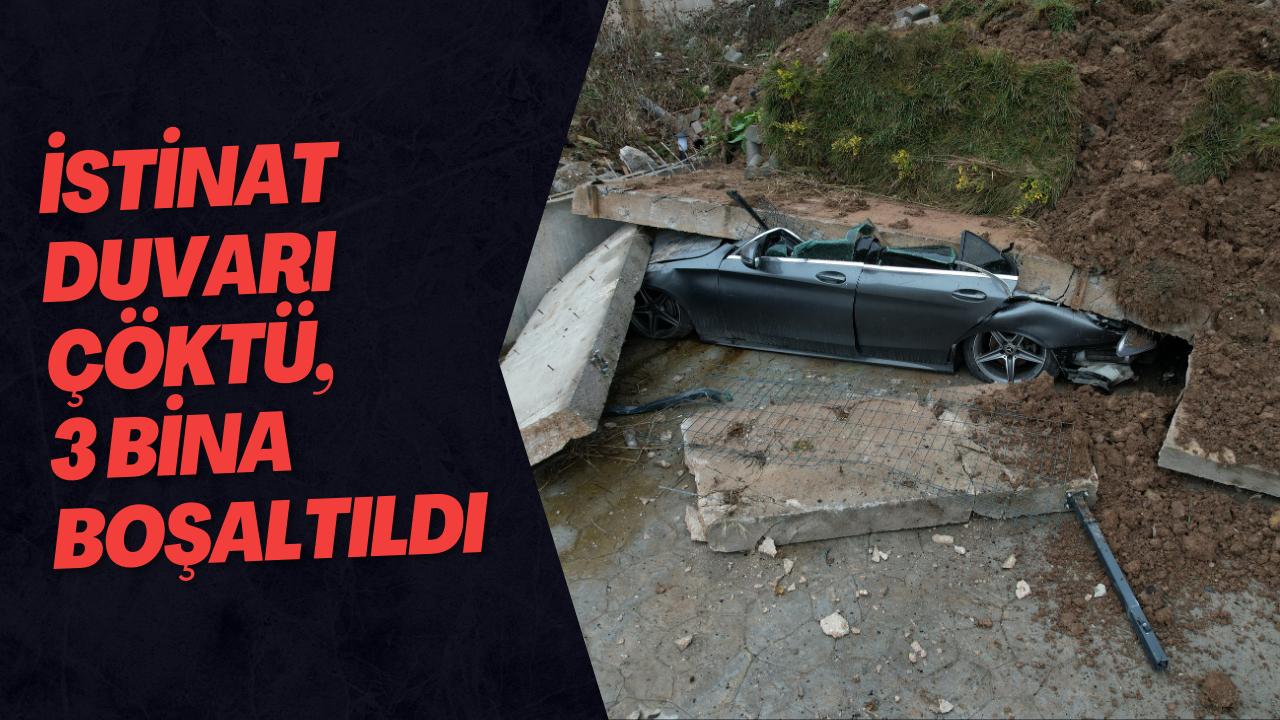 İstinat Duvarı Çöktü, 3 Bina Boşaltıldı