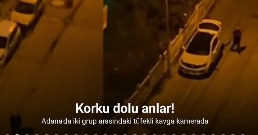 İki grup arasındaki tüfekli kavga kamerada