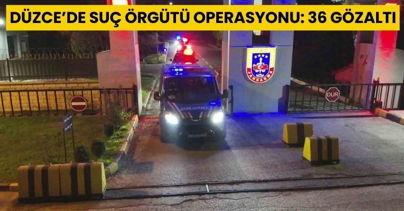 Düzce’de suç örgütü operasyonu: 36 gözaltı
