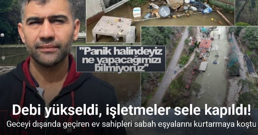 Alanya’da debi yükseldi, çay kenarındaki işletmeler sele kapıldı